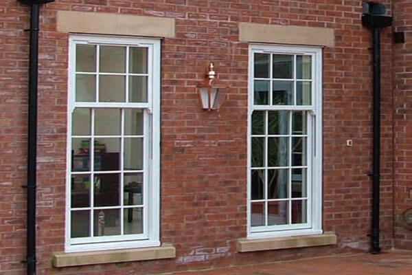 PVCu vertical siding sash windows