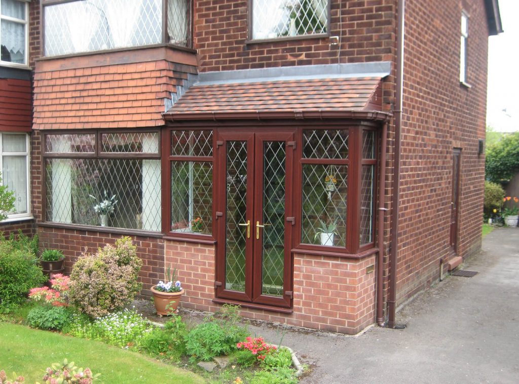 Rosewood uPVC porch