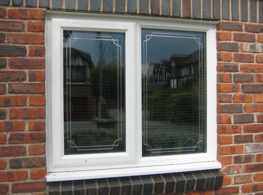 White casement window in uPVC