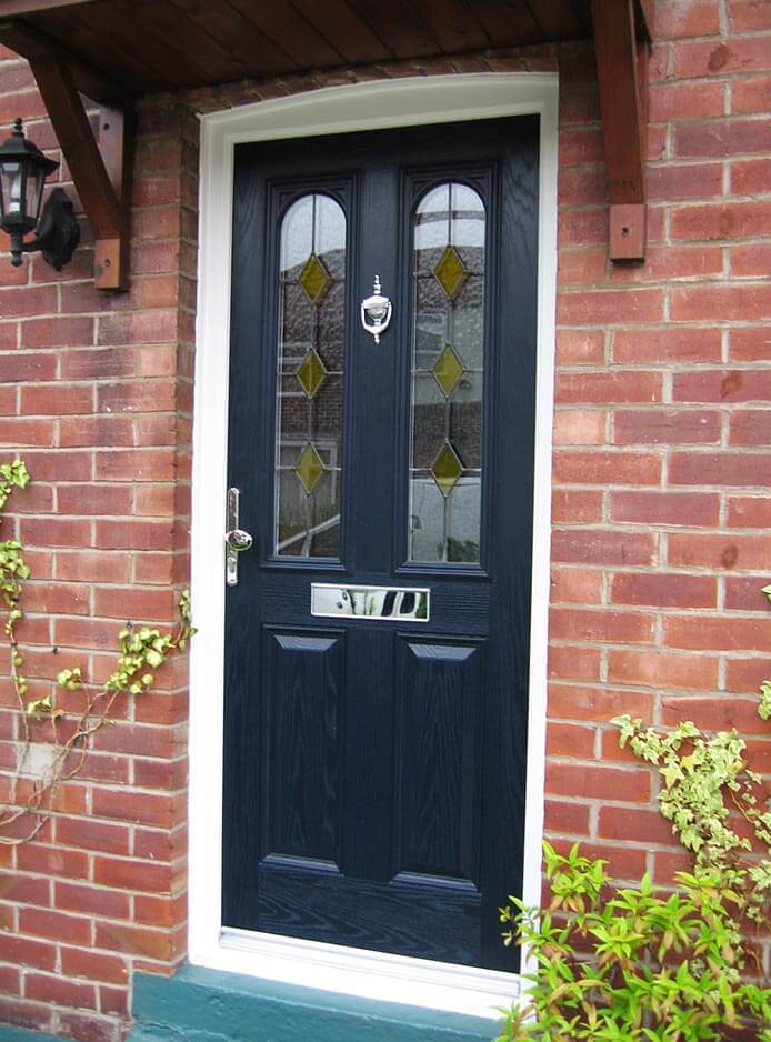 Composite front door in Navy