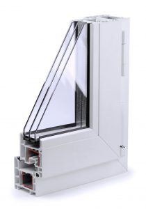 Triple glazed window profile