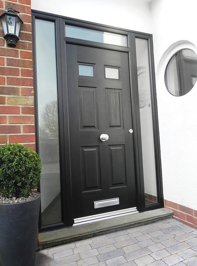 black rockdoor composite entrance door