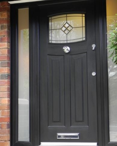 black modern composite door