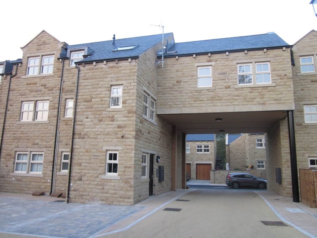 Cream uPVC windows on new build homes