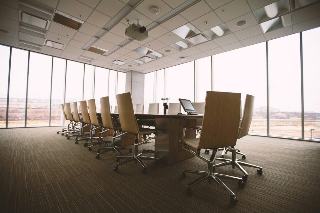 Conference room in an office