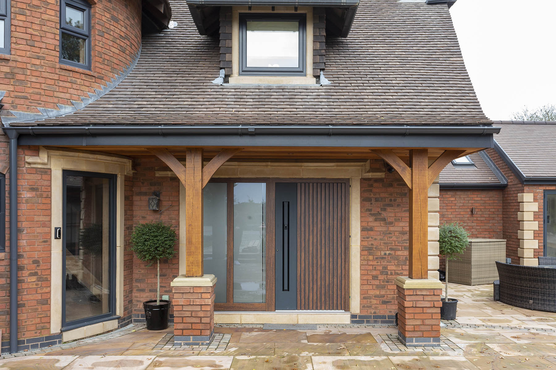 black and brown front door
