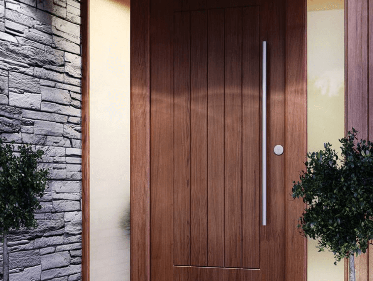 brown modern front door