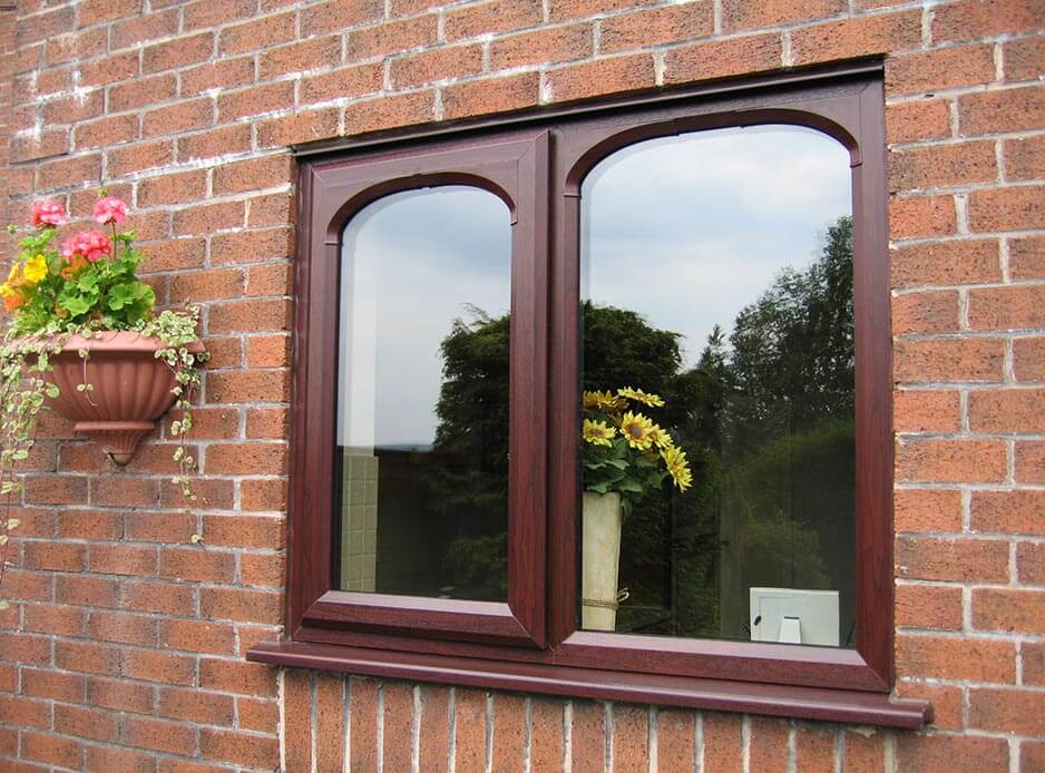 rosewood upvc casement window