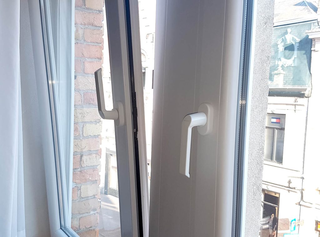 white upvc tilt and turn window