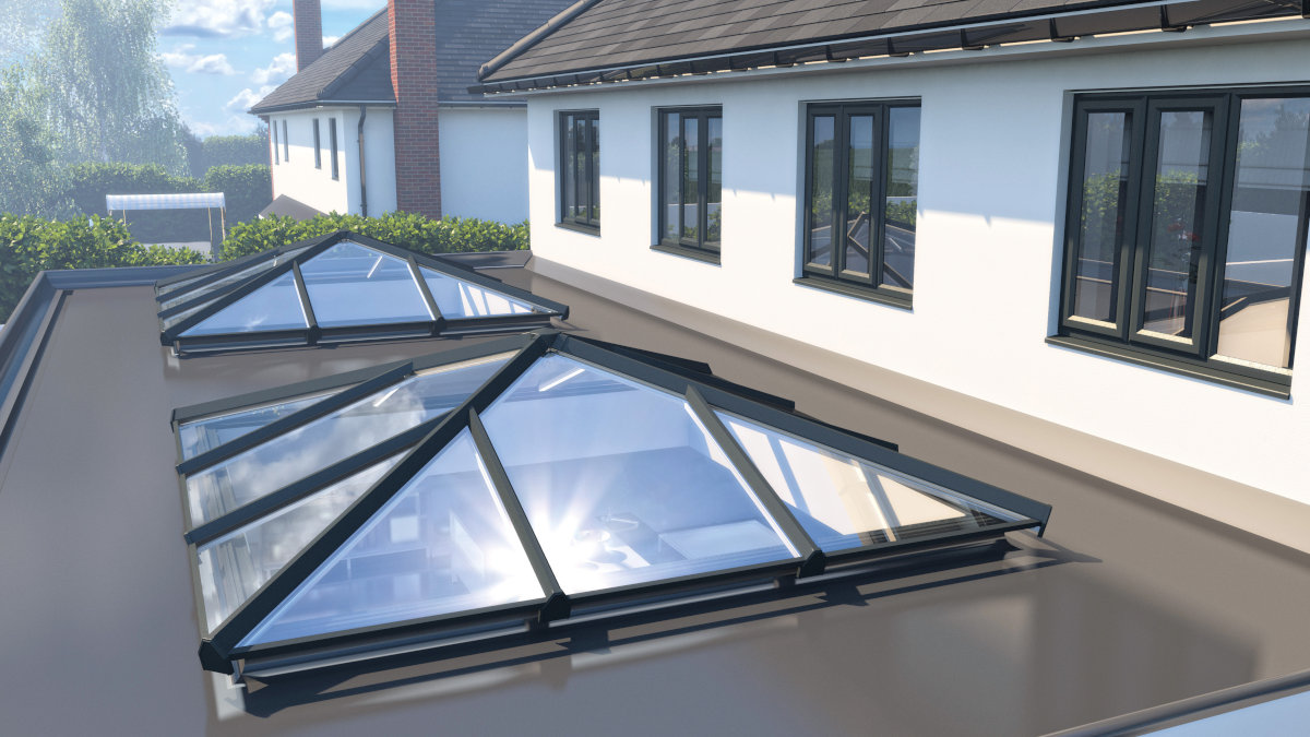 Anthracite grey lantern roof greater manchester