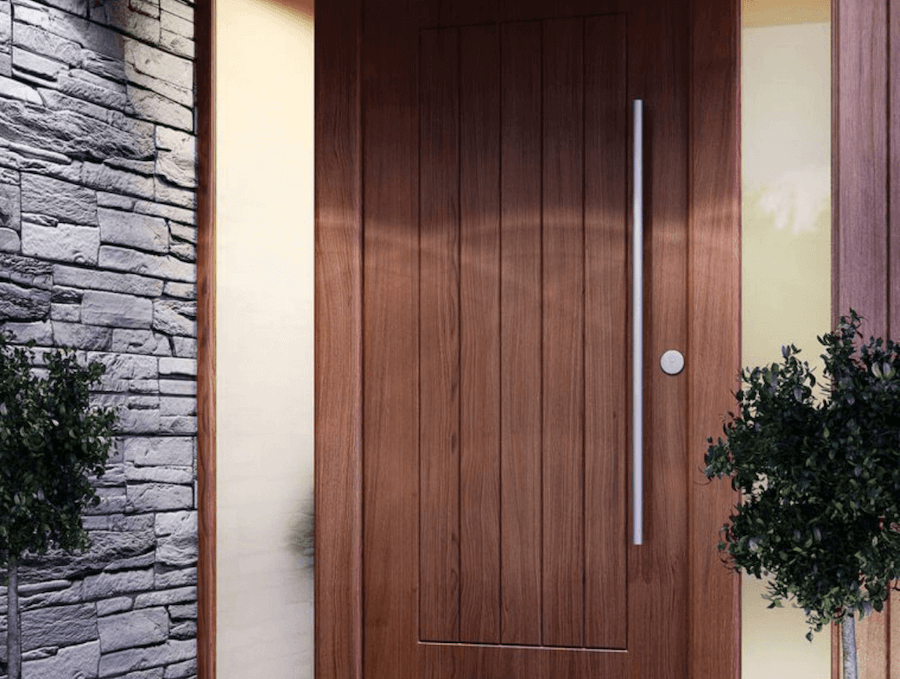 brown modern front door