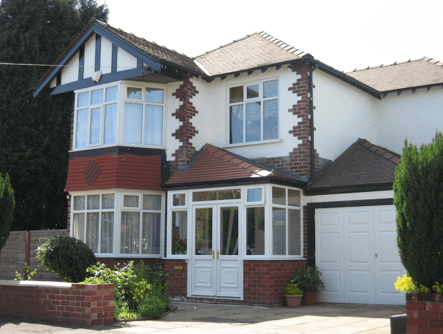 white double glazed porch and windows