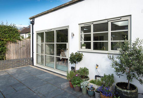 Grey aluminium windows and doors